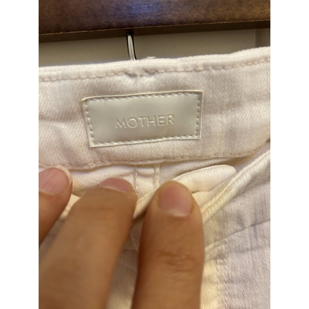 MOTHER denim the looker ankle jeans fairest of them all white ivory 26 high rise - Picture 2 of 10